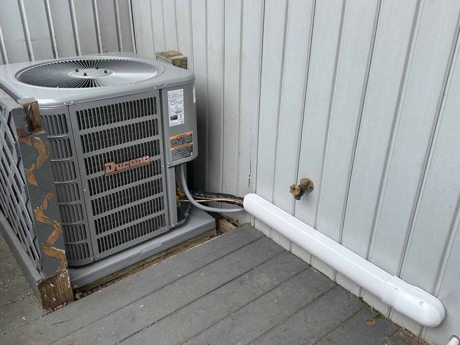 Ducane condenser installed by E. Chavez HVAC & Mechanical Solutions